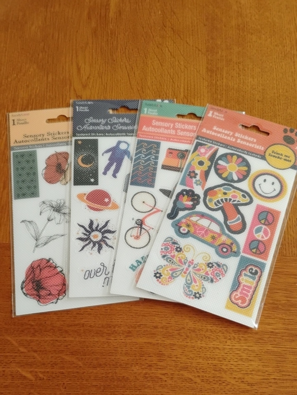 Sensory Sticker Packs 4 Packs Colorful Floral & Retro Age 3+ New In Package